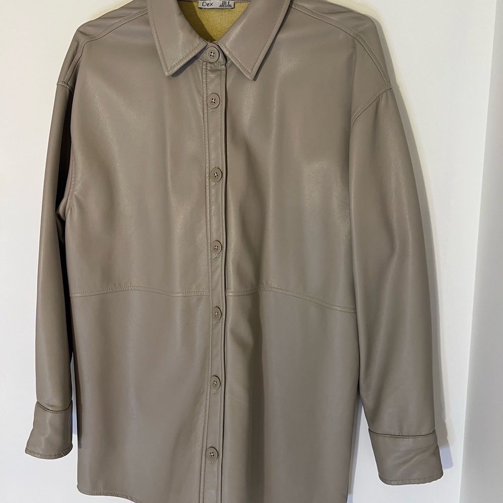 Dex Women's Taupe Leather Jacket